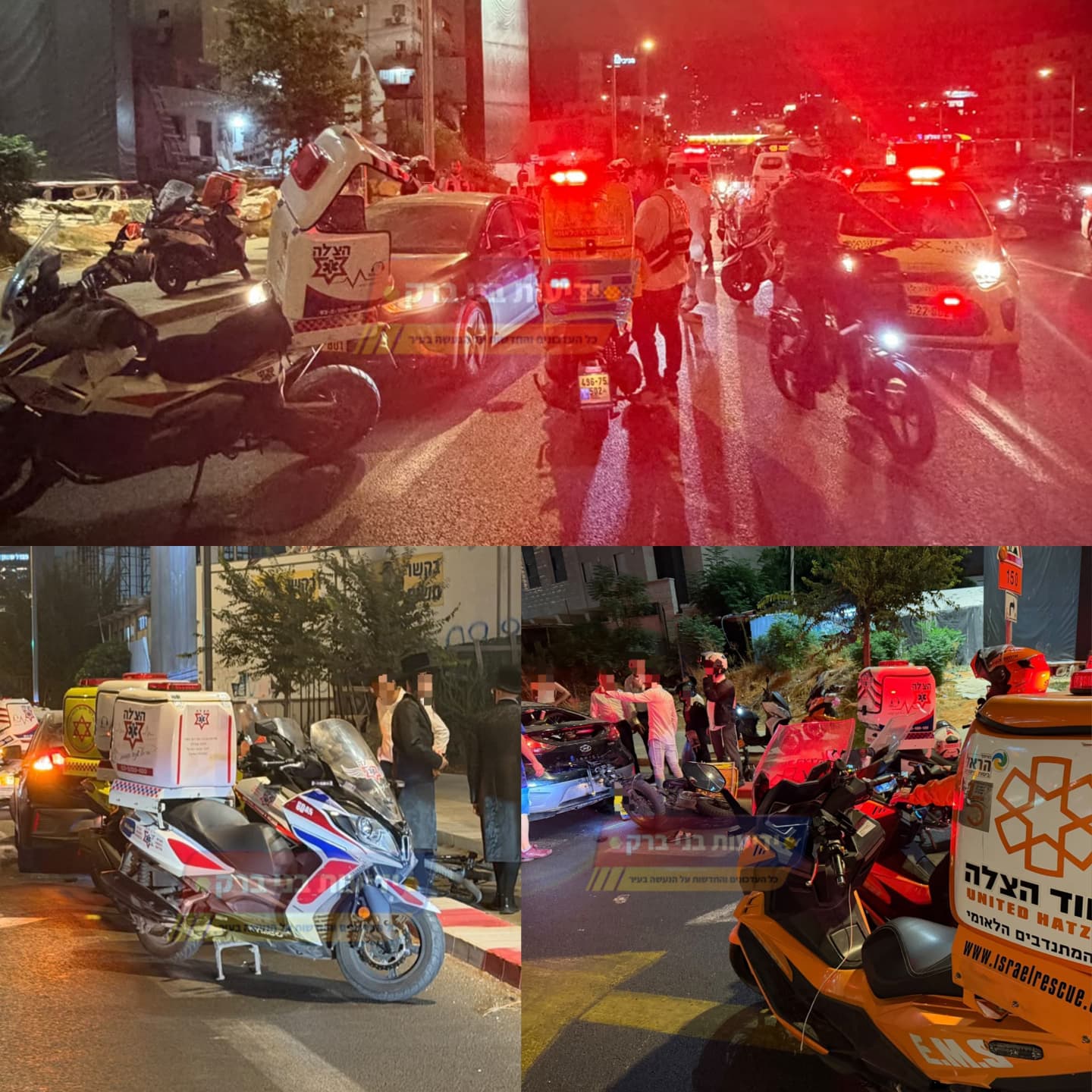 התנגש ברכב חונה: כוחות הצלה הוזעקו בשעה 22:30 לרחוב ז'בוטינסקי...