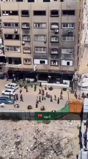 התקיפה סמוך לבית החולים וופאא בעיר עזה...