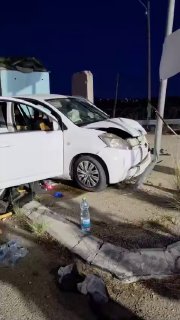 הרכב של המחבל מזירת הפיגוע היום בכביש 443...