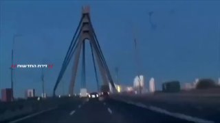 מצלמת הרכב תיעדה את הרגע שבו רחפן רוסי פגע בגשר פיבניצ'ני...