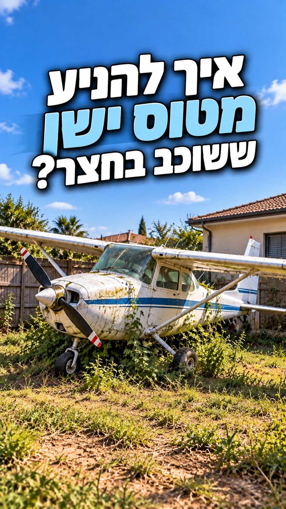 יש לכם מטוס ישן בחצר ולא יודעים איך להניע אותו?...