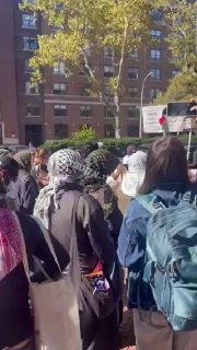 הפגנת הסטודנטים מאונ' קולומביה בניו יורק, היום, ה 7.10, בקריאה...