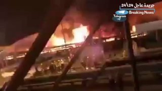 עפ"י דיווחים ברשת הסעודית בעקבות הירי האחרון מתימן, כעת, שריפה...
