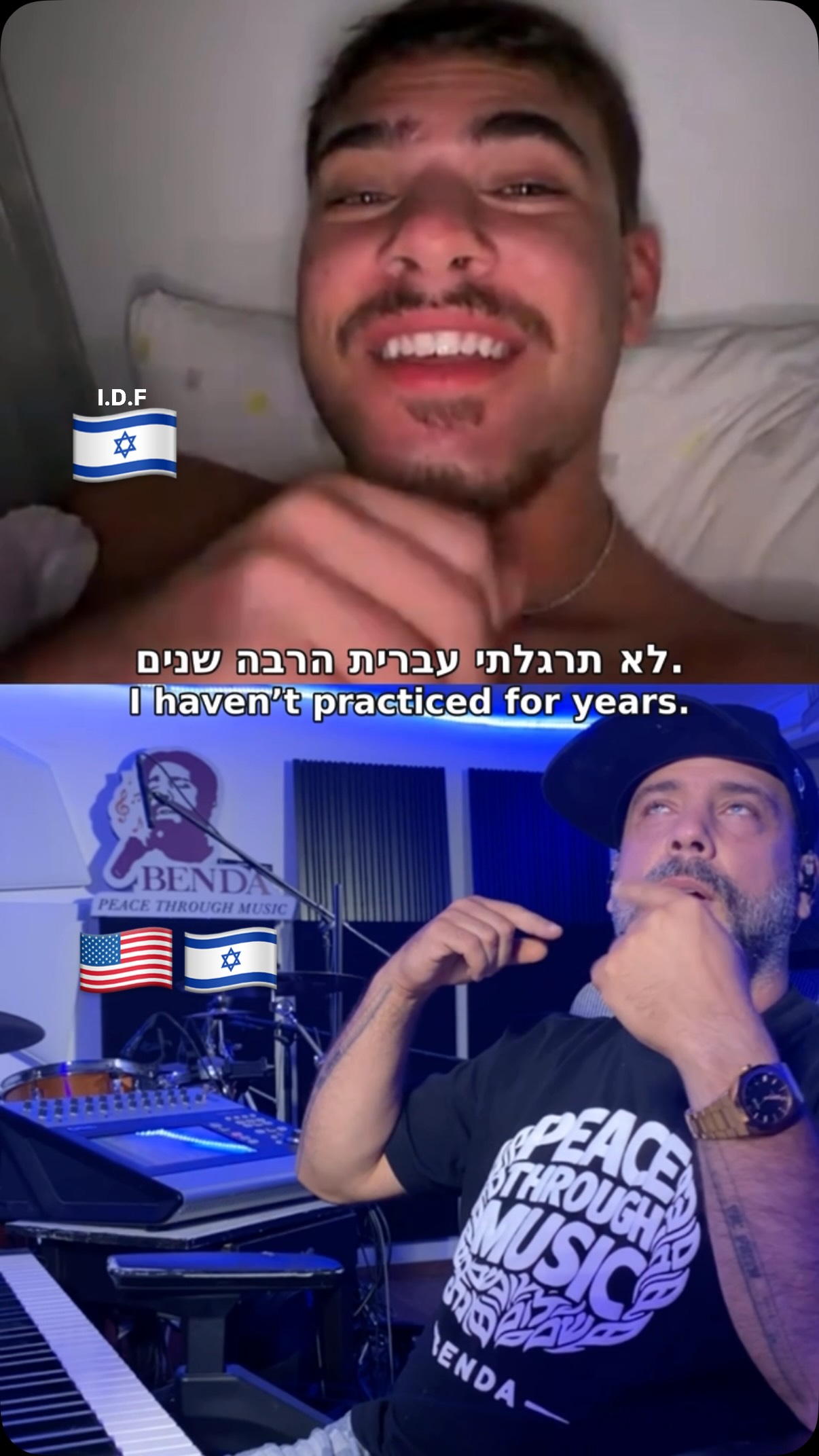 Singing “Mi Sheberach for the IDF Soldiers” to one of our soldiers…...