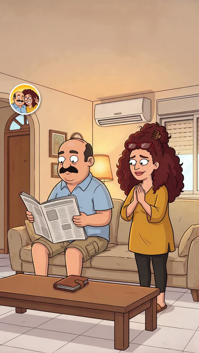 אורלי ביקשה מבני קצת כסף לסופר. 🛒...