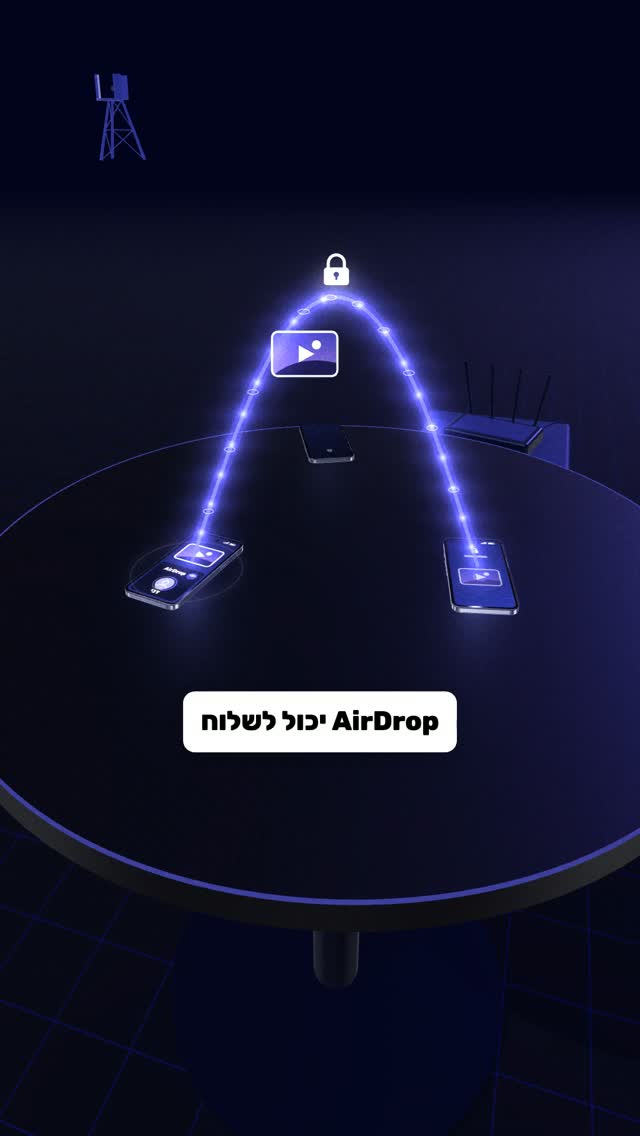 AirDrop שולח סרטון ענק בלי אינטרנט ובלי ראוטר....